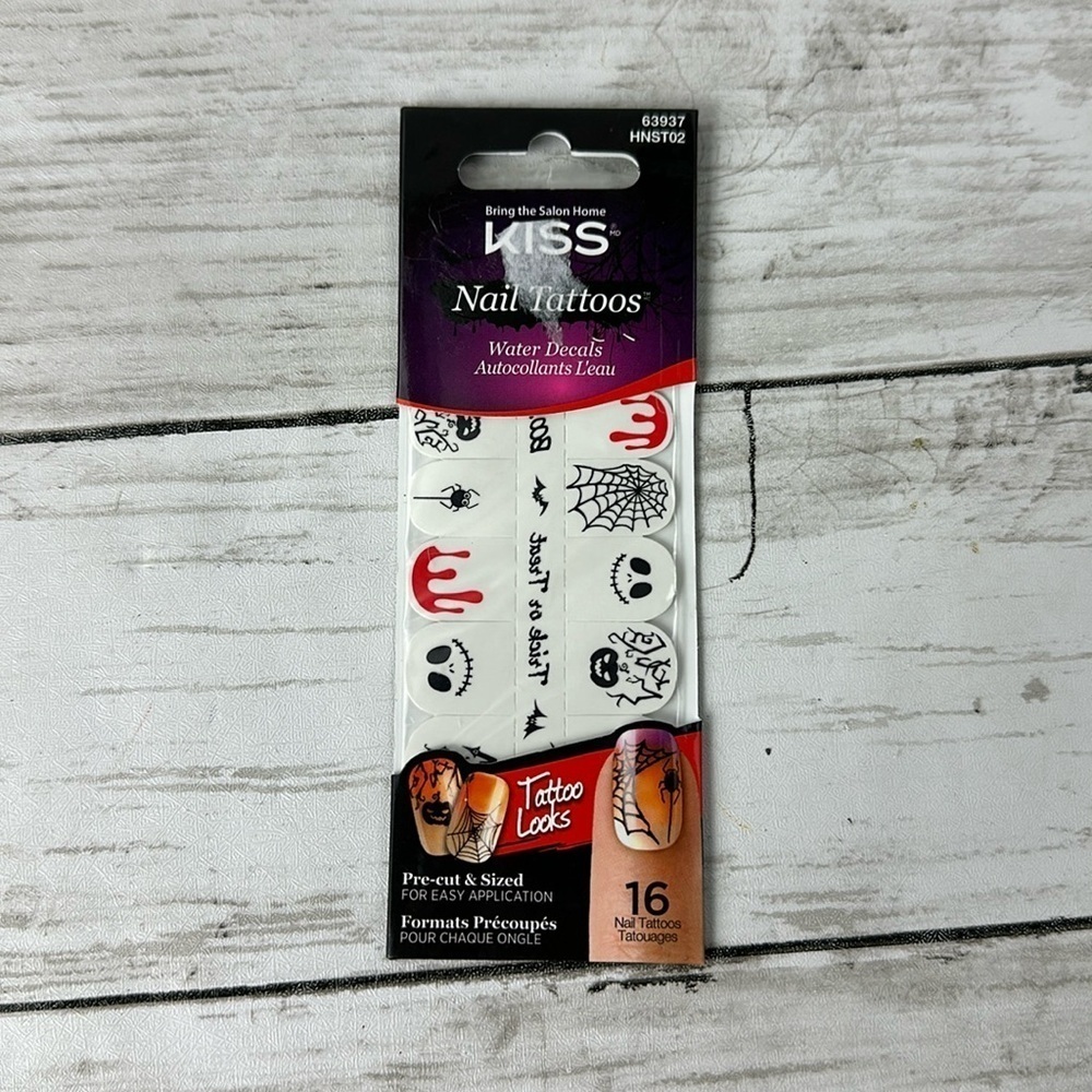 KISS NAIL TATOOS Halloween new - spiderweb blood ghost